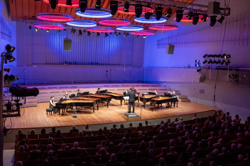 UdK großer Konzertsaal, crescendo festival 2026 - „Gegen-Strebiges", © Stefan Stahnke